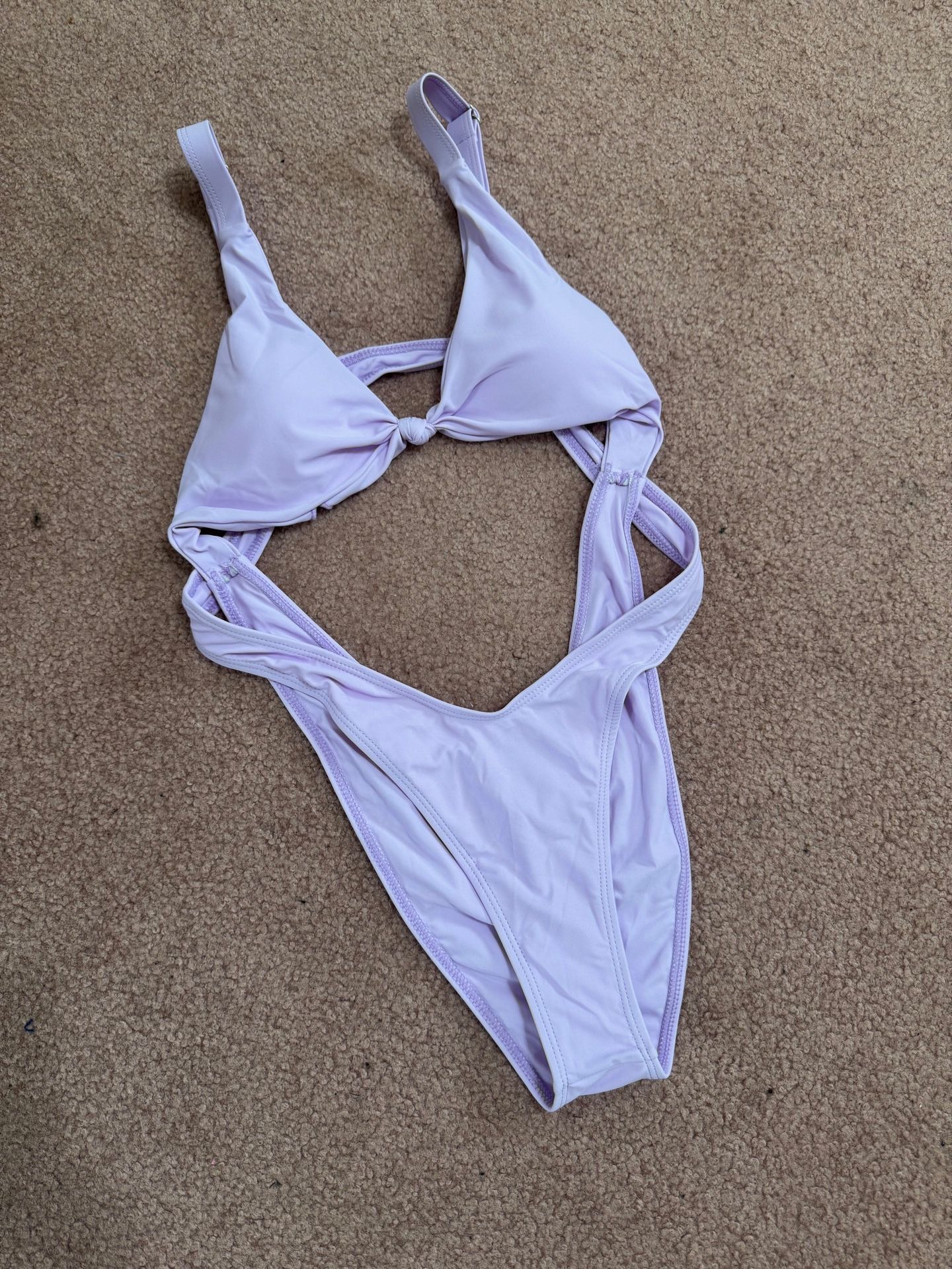 New Medium Purple Swimsuit Bathing Suit Bikini Boho Festival Rave