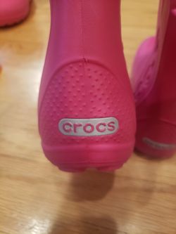 Crocs Rain Boots In Pink Size 7 Kids