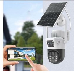1080P Solar Security Camera Outdoor Surveillance Camera with Internet Connectivity Robotic Motion Detection Weatherproof for Home Security