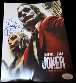 Lady Gaga signed certified by JSA color Joker Authentic