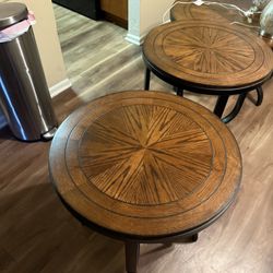Coffee Table With Side Tables And Lamps