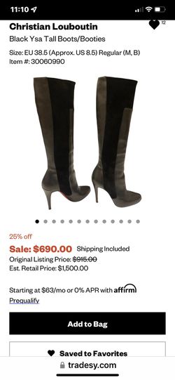 otte mikrofon Bryde igennem Christian Louboutin Tall Brown/black Boots for Sale in Redwood City, CA -  OfferUp