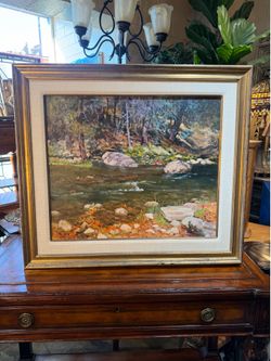 Atkins William 1985 listed artist oil on canvas