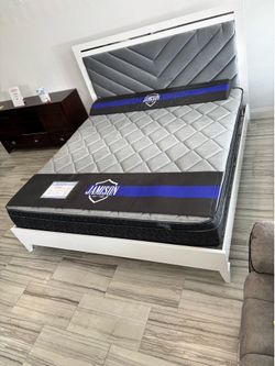 Memorial Day sale. Colby White with gray king size bed only $199. Easy finance option. Same-day delivery.