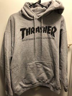 Thrasher grey hoodie , size medium