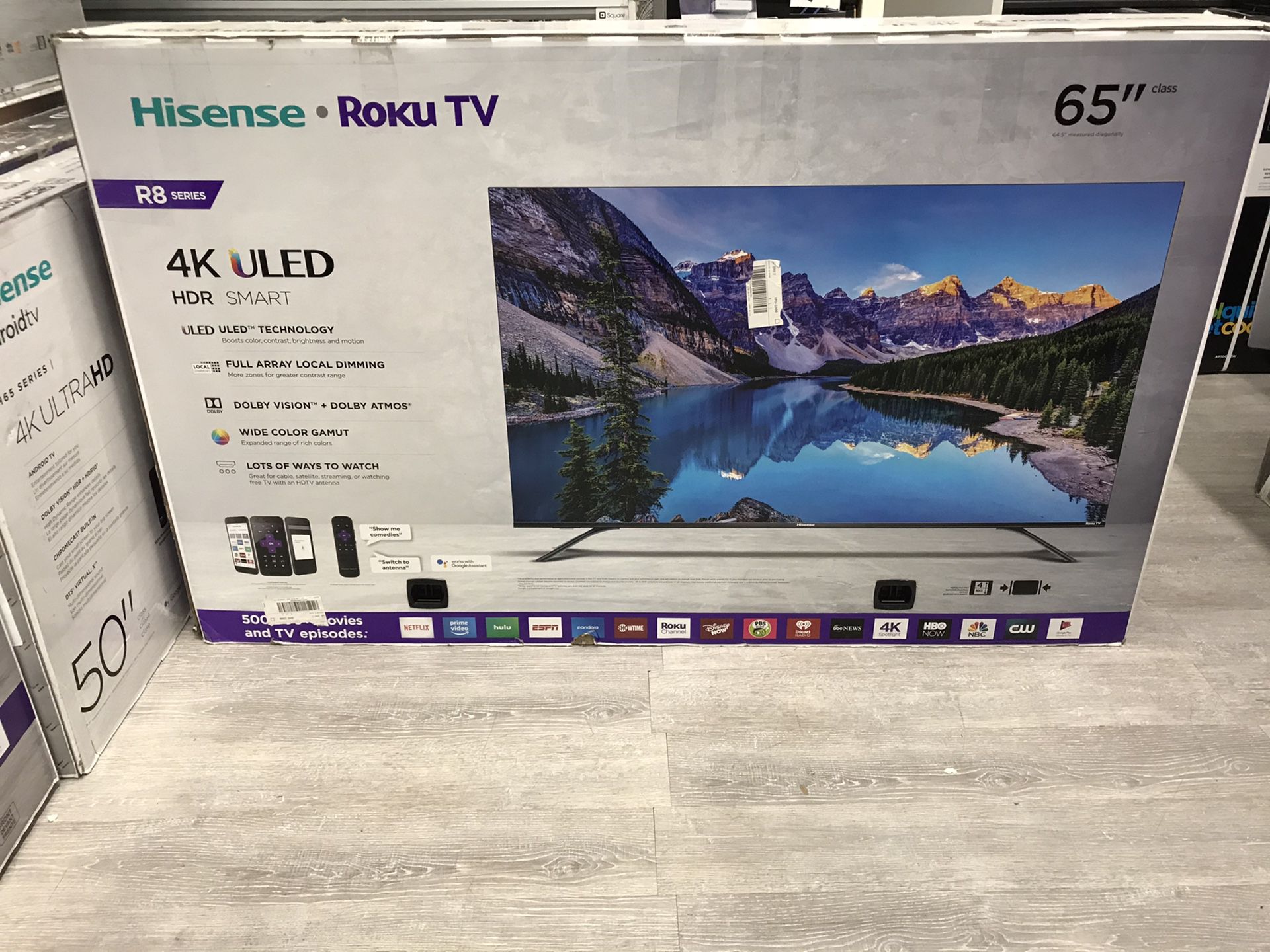 65 INCH HISENSE ROKU 8F 4K SMART TV