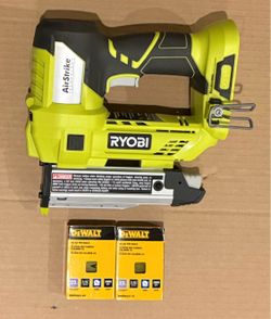 RYOBI ONE+ 18V AirStrike 23-Gauge Pin Nailer (Tool Only) + DeWalt 23GA Nails