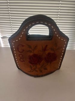 Vintage  hand-tooled leather purse
