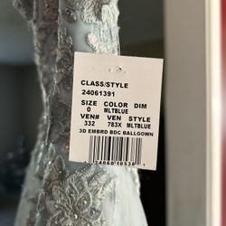 PROM DRSS, BLUE, SIZE 0