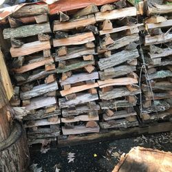 Hickory Firewood Stacks
