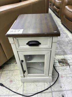 Twin-Star International Side Table with Power Station