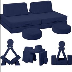 Brand New In The Box- MeMoreCool Kids Couch for Playroom, Corduroy Convertible Toddler Couch, 8 Piece Modular Play Sofa, Foam Fort Building Set for Ch