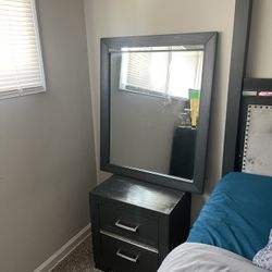 Gray And Glass Mirror