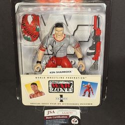 🔥 Ken Shamrock autographed action figure JSA COA 🔥
