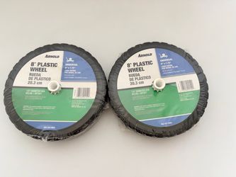 2x NEW Arnold Universal  Plastic Wheel 8"x 1/2" Offset Hub