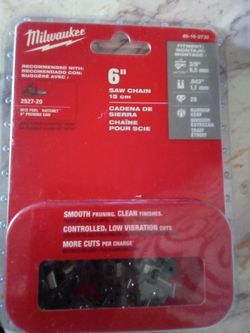 Milwaukee 6in saw chain