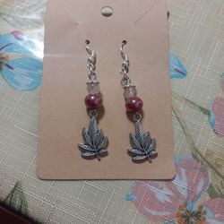 Marijuana Charm Earrings 