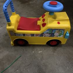 Kids School Bus Push Toy