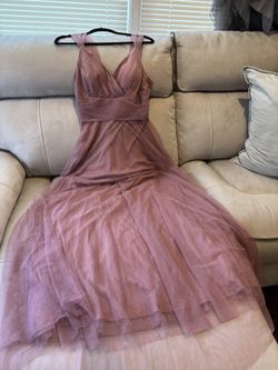 Floor Length Tulle Bridesmaids Dress