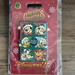 Santa Mickey Mouse and Friends Holiday Mini Jumbo Pin- Limited Edition 2025 New