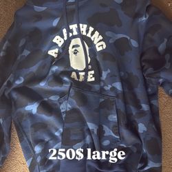 Bape hoodie blue