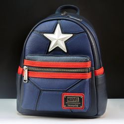 Loungefly Disney Marvel Captain America Mini Backpack NWT