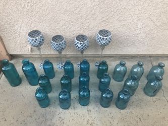 Stained glass vases