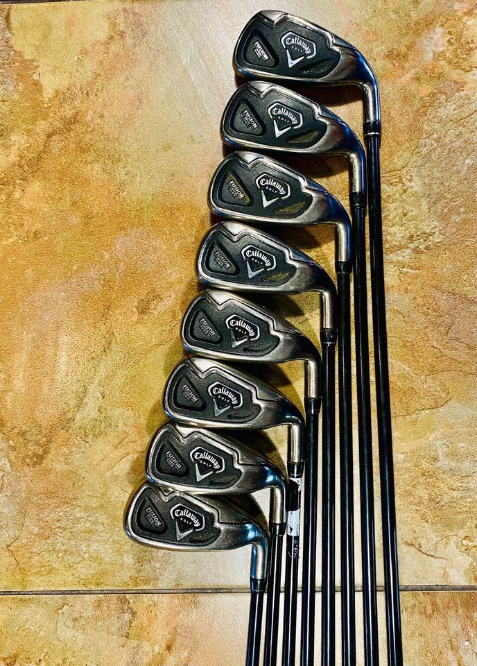 Callaway Fusion HIGH LAUNCH (8club golf set) 3 iron thru PW graphite regular flex golf pride grips