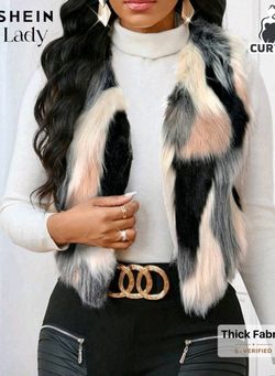 Open Front Furry Vest