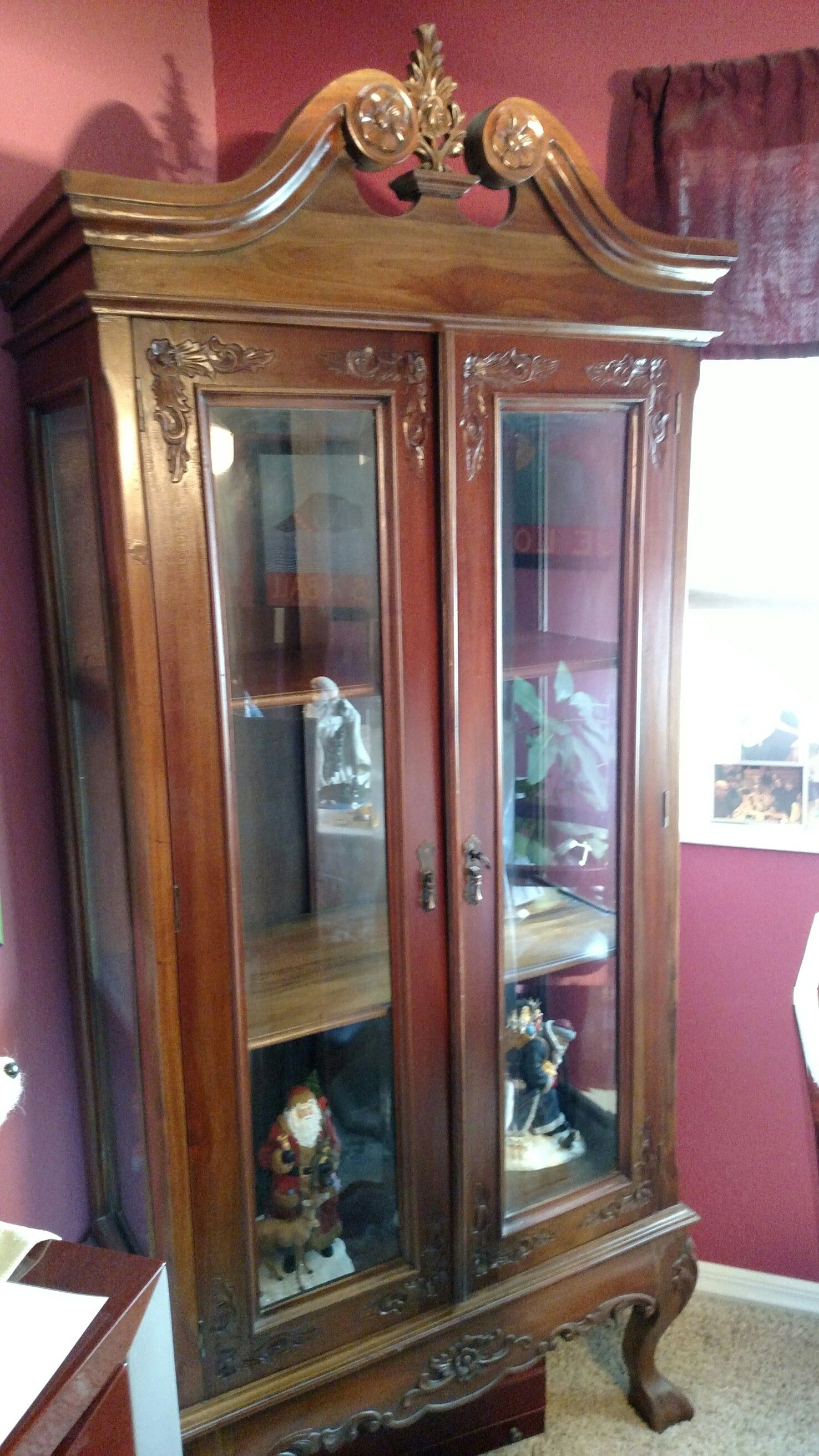 Antique curio cabinet display cabinet