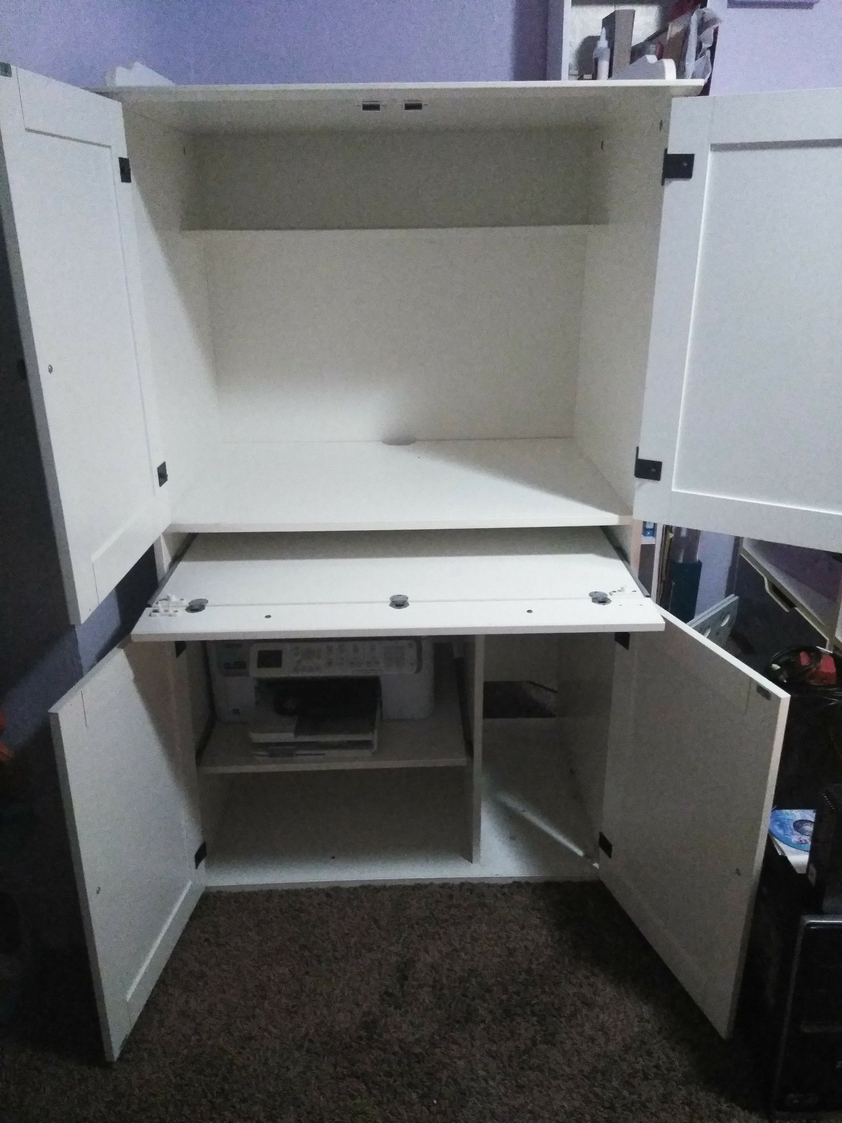 Ikea White Computer Armoire