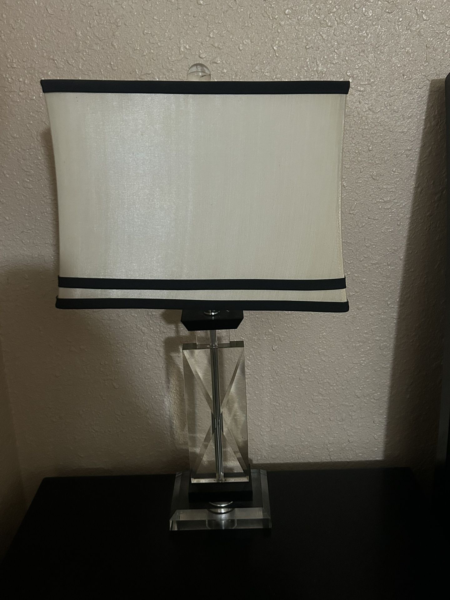 Pair Of Crystal Lamps