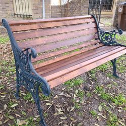 Wood And Iron Bench