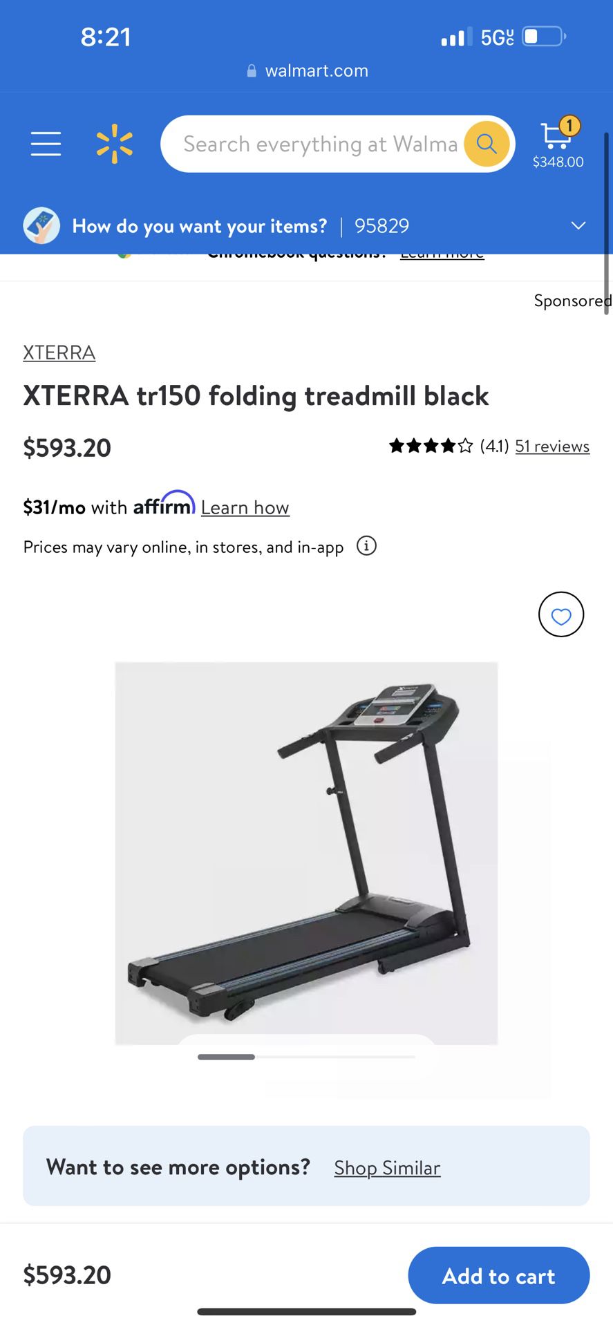 New In Box, XTERRA tr150 folding treadmill black