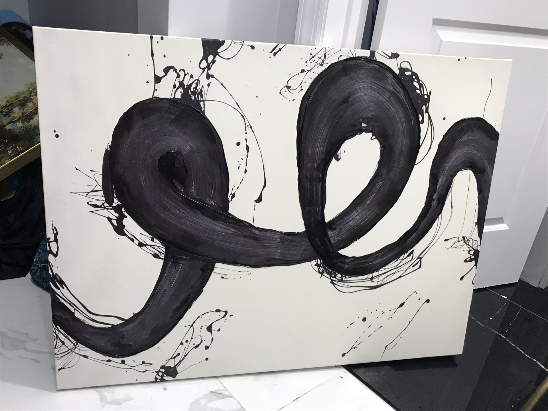 Modern Abstract Canvas 40”x30”x1.5” Art Painting