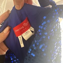 Royal Blue Sequins Dress