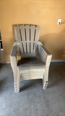 Plastic Adirondack Patio Chairs Set of 4