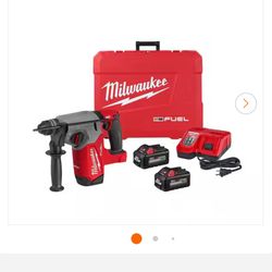 M18 FUEL 18V Lithium-lon Brushless 1 in. Cordless SDS- Plus Rotary Hammer Kit with Two 6.0 Ah Batteries, Hard Case
