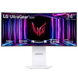 34 Inch UltraGear™ OLED WQHD 1440P 240Hz 0.03ms G-Sync Compatible 800R Curved Gaming Monitor - 34GS95QE-B