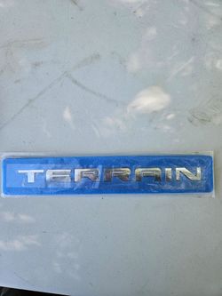 GMC Terrain Front Door Chrome Emblem Badge Letters