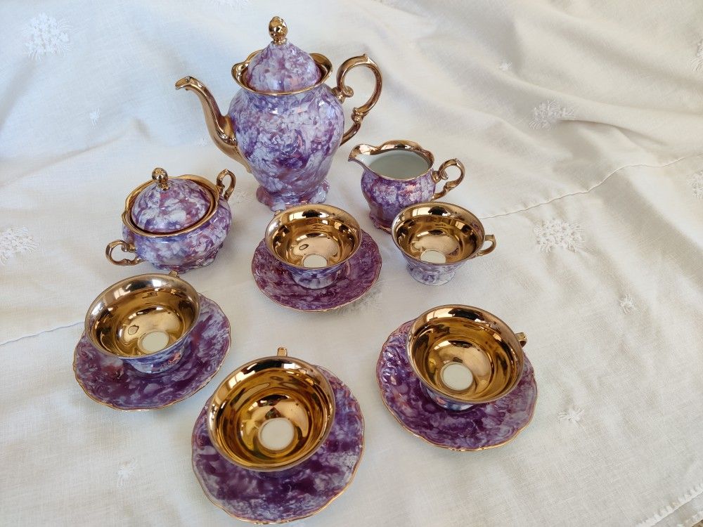 UNIQUE Tea/ Coffee Service Set. Walbrzych Porcelain- Made In Poland