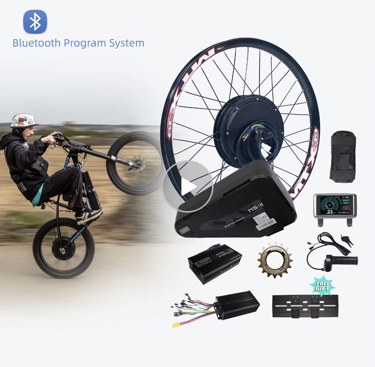 1500W 2000W 3000w Hub Motor Bike Kit Ebike With Lithium Battery Optional Electric Bike Motor Wheel Electric Bike Conversion Kit