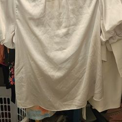 Elegant White Top Satin