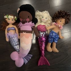 3 Mermaid Stuffed Animal Set