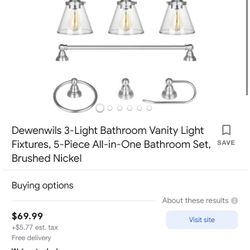 3 Light Bathroom Vanity Light 