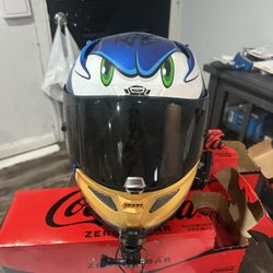 Sonic The Hedgehog HJC RPHA 11 Pro with Cardo Packtalk Pro