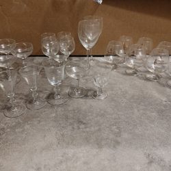 Vintage Glass Assortment And Sets