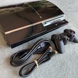 ***NO TRADES!!!*** REFURBISHED piano black PlayStation 3 model CECHE01 ***plays PS2 disks***
