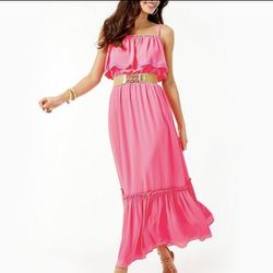 Lilly Pulitzer XXS Pink Adia Maxi Dress 