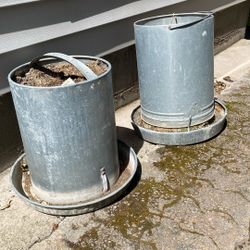 2 Chicken Feeders/ Planters 